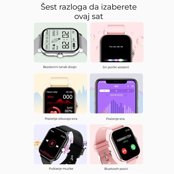 Pametni sat sa bluetooth slusalicama - i20 ultra max 10u1