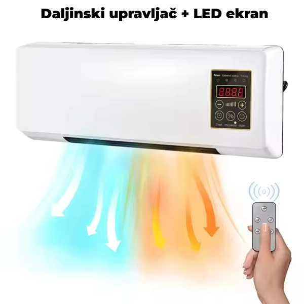 Zidna grejalica sa šipkama za sušenje garderobe - greje 35m²