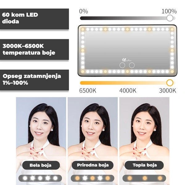 LED ogledalo za šminkanje u autu - Slika 6