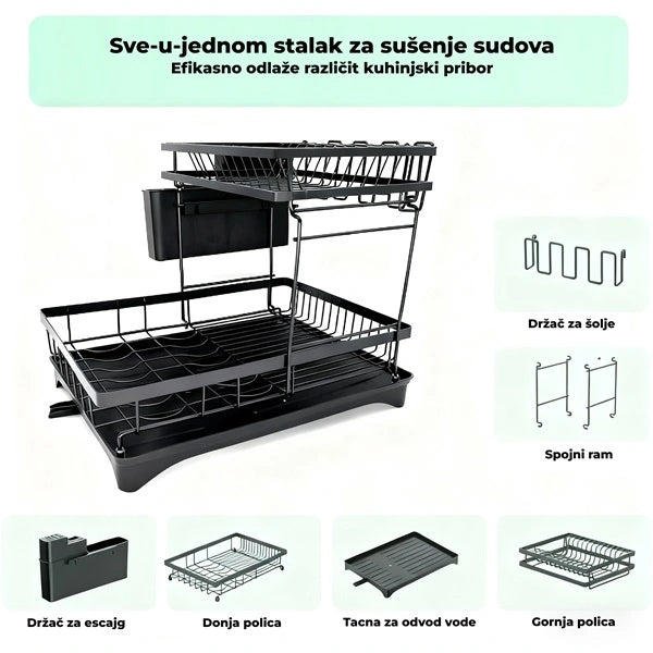 Stalak cediljka za sudove sa odvodom - Slika 7