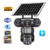 Solarna WiFi kamera sa tri sočiva - slika 1