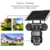Solarna WiFi kamera sa tri sočiva - slika 7
