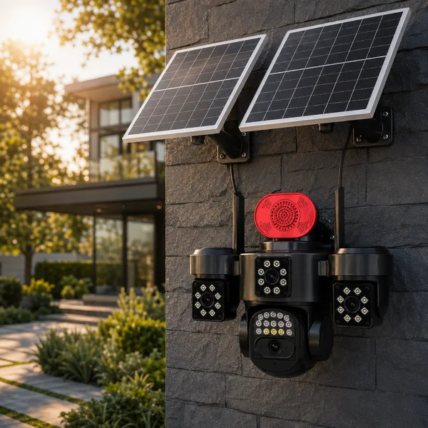 4G Solarna Kamera 4 Sočiva — PTZ 360° - slika 3