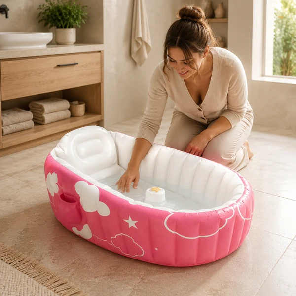 Rasklopiva Mini Kada Za Bebe Sa Jastukom - slika 4
